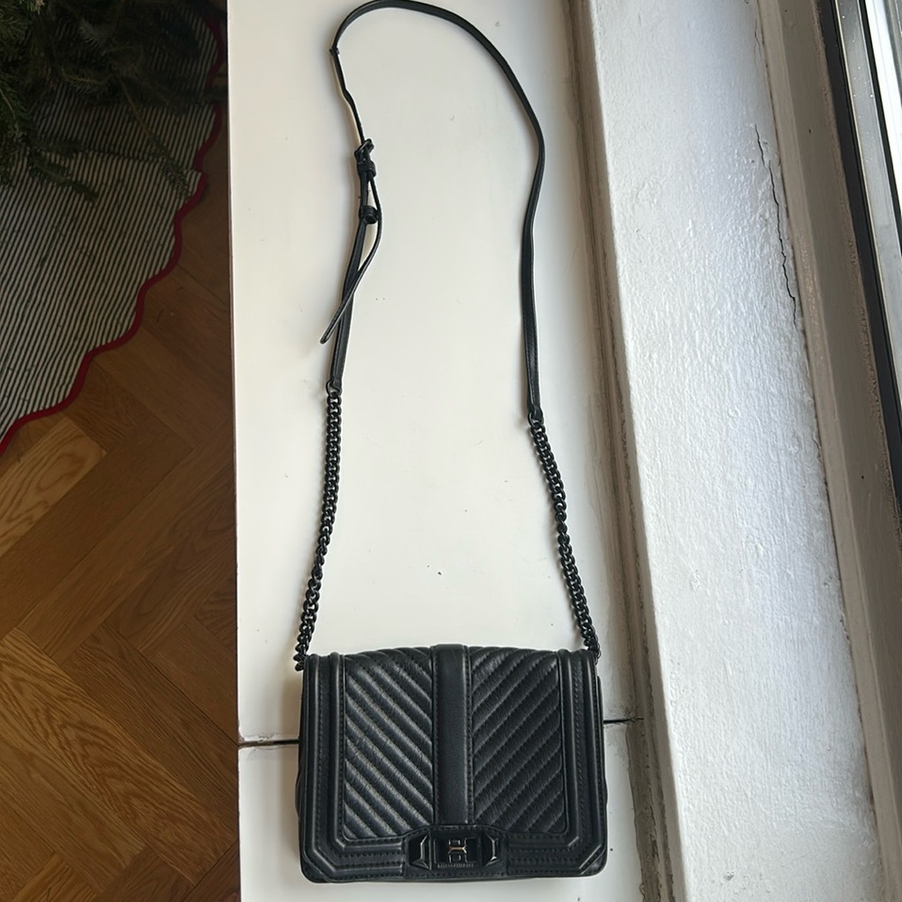 Rebecca Minkoff black leather crossbody bag